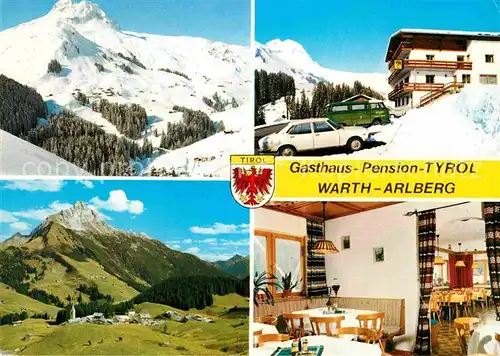 Warth Vorarlberg Gasthaus Pension Tyrol Alpenpanorama Kat. Warth