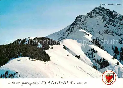 Oberndorf Tirol Wintersportgebiet Stangl Alm Kitzbueheler Horn Alpen Fliegeraufnahme Kat. Oberndorf in Tirol