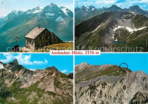 Ansbacherhuette Panorama Lechtaler Alpen Kat. Flirsch Tirol