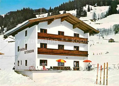 Aschau Tirol Pension Gutensohn Wintersportplatz Kat. Kirchberg Kitzbuehler Alpen