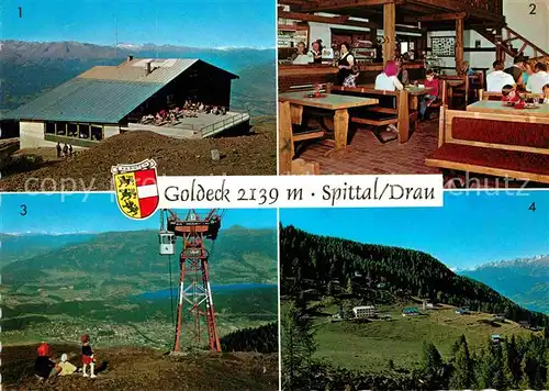 Spittal Drau Bergstation Goldeck Bergbahn Berggaststaette Krendlmarbecken Alpenpanorama Kat. Spittal an der Drau