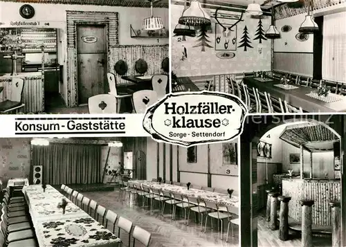 Greiz Thueringen Sorge Stettendorf Holzfaellerstueb l Jaegerstueb l Saal Bar Kat. Greiz