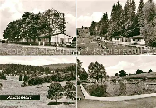 Allrode Schulungsheim Urlauberhaeuser Bungalowsiedlung Waldbad  Kat. Allrode