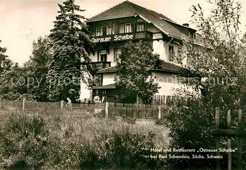 Bad Schandau Hotel Restaurant Ostrauer Scheibe Kat. Bad Schandau