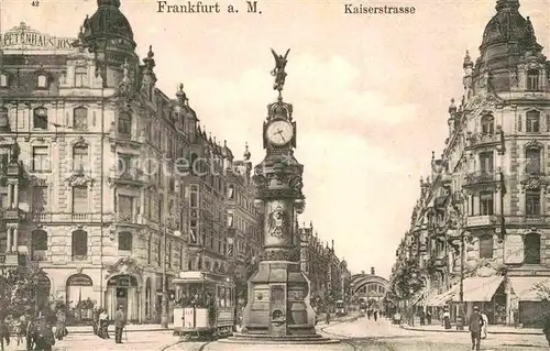 Frankfurt Main Kaiserstrasse Denkmal Strassenbahn Kat. Frankfurt am Main