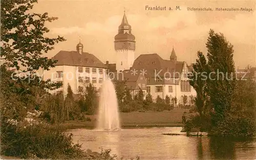 Frankfurt Main Victoriaschule Hohenzollern Anlage Kat. Frankfurt am Main