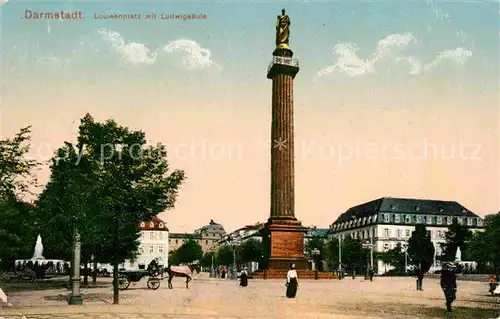 Darmstadt Louisenplatz Ludwigsaeule Kat. Darmstadt