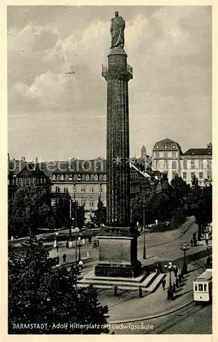 Darmstadt Adolf Hitler Platz Ludwigssaeule Kat. Darmstadt