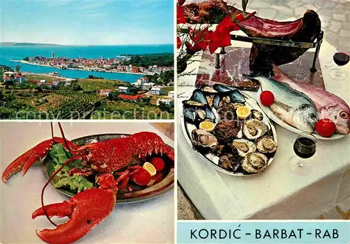 Barbat Rab Restaurant Kordic Panorama Meerblick