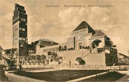 Darmstadt Hochzeitsturm und Ausstellungsgebaeude Kat. Darmstadt