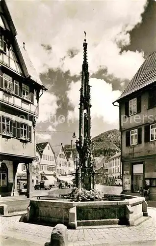 Urach Bad Marktbrunnen mit Rathaus Kat. Bad Urach