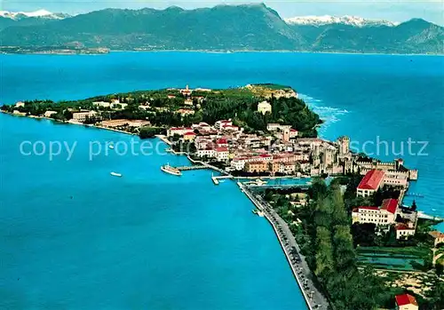 Sirmione Penisola veduta aerea Gardasee Alpen Fliegeraufnahme