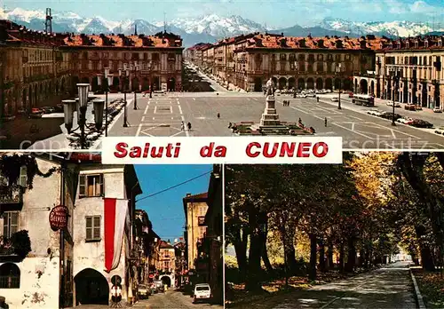 Cuneo Piazza Galimberti Monumento Via Mondovi Viale degli Angeli Alpenblick Kat. Cuneo