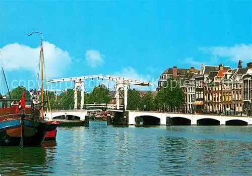 Amsterdam Niederlande Magere brug over de Amstel Magere Bruecke Kat. Amsterdam