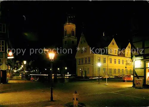 Celle Niedersachsen Rathaus bei Nacht Kat. Celle