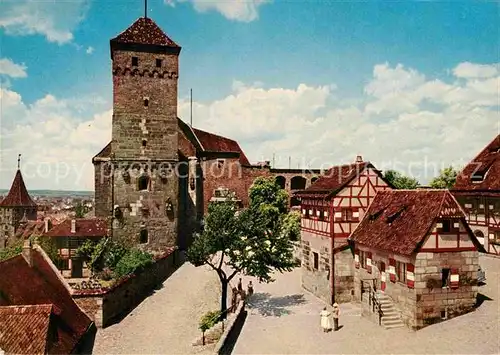 Nuernberg Tiefer Brunnen und Heidenturm auf der Burg Kat. Nuernberg