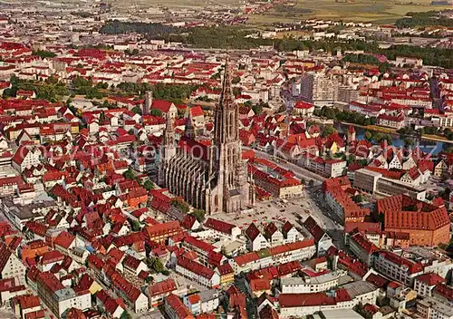 Ulm Donau Muenster Fliegeraufnahme Kat. Ulm