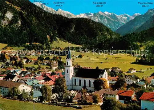 Hindelang mit Bad Oberndorf Ostrachtal und Allgaeuer Alpen Kat. Bad Hindelang