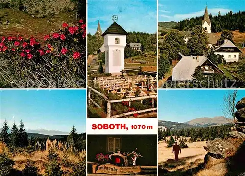 Soboth Blueten Friedhof Kirche Landschaft Fundgrube Madlencnik Kat. Soboth