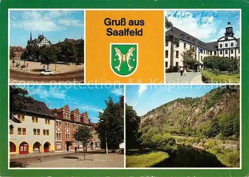 Saalfeld Saale Markt Schloss Naturschutzgebiet Bohlen Kat. Saalfeld