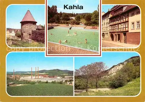 Kahla Thueringen Alte Stadtmauer Freibad Traditionskabinett VEB Porzellanwerke Kahla Dohlenstein Kat. Kahla Thueringen