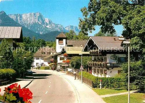 Unterstein Marktschellenberg mit Untersberg Dorfstrasse Kat. Marktschellenberg