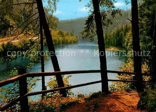 Pottenstein Oberfranken Stausee im Weihersbachtal Kat. Pottenstein