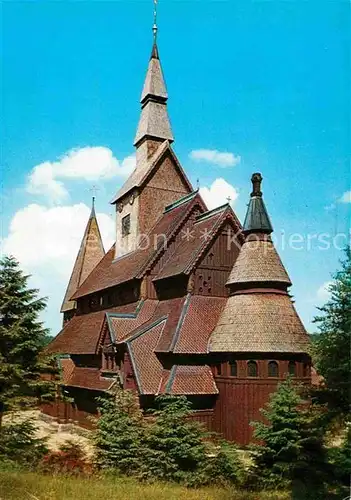 Hahnenklee Bockswiese Harz Nordische Stabkirche Kat. Goslar