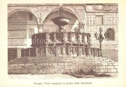 Perugia Umbria Fonte maggiore piazza della Cattedrale  Kat. Perugia