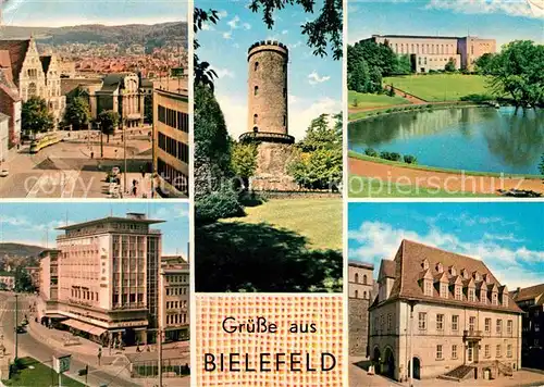 Bielefeld Rathaus Sparrenburg Oetkerhalle Jahnplatz Theater  Kat. Bielefeld