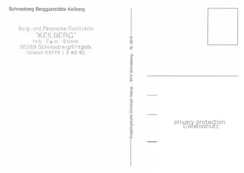 Schneeberg Erzgebirge Berggaststaette Keilberg  Kat. Schneeberg