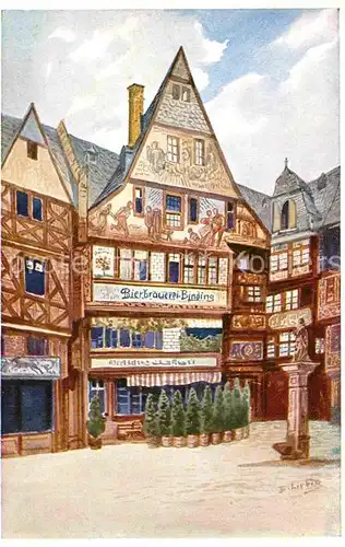 Frankfurt Main Altdeutsche Bierstube Binding Kuenstlergasse Liebig Kat. Frankfurt am Main