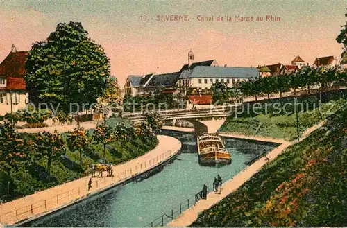 Saverne Bas Rhin Alsace Canal de la Marne au Rhin Kat. Saverne