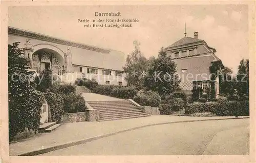 Darmstadt Kuenstlerkolonie mit Ernst Ludwig Haus Kat. Darmstadt