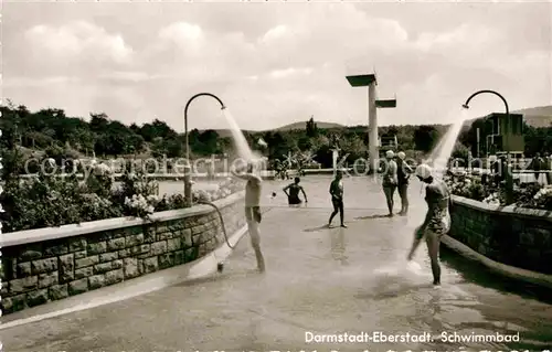 Darmstadt Eberstadt Schwimmbad Kat. Darmstadt