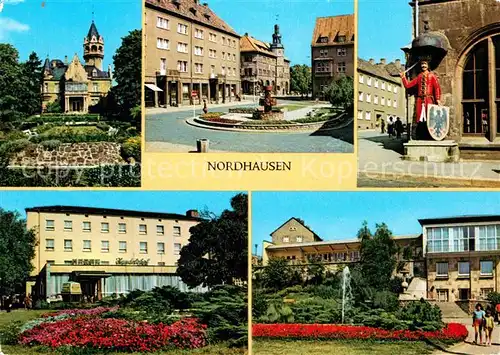 Nordhausen Thueringen Meyenburgmuseum Lutherplatz Roland HO Hotel Handelshof HOG Stadtterrasse Kat. Nordhausen Harz