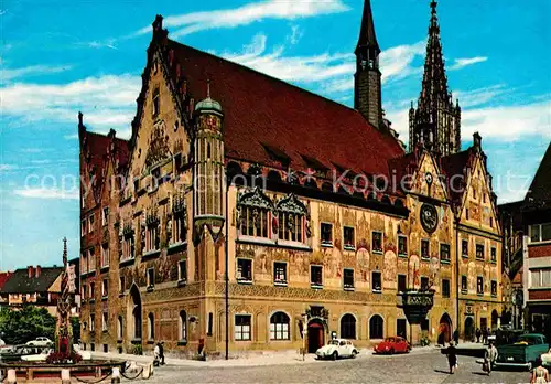 Ulm Donau Rathaus Muensterturm Kat. Ulm
