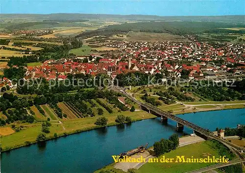 Volkach Fliegeraufnahme Mainbruecke Kat. Volkach Main