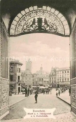 Darmstadt Markt Schlossportal Vorderbr?cke Kat. Darmstadt