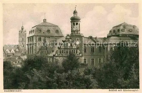 Darmstadt Schloss mit Glockenspiel Kat. Darmstadt