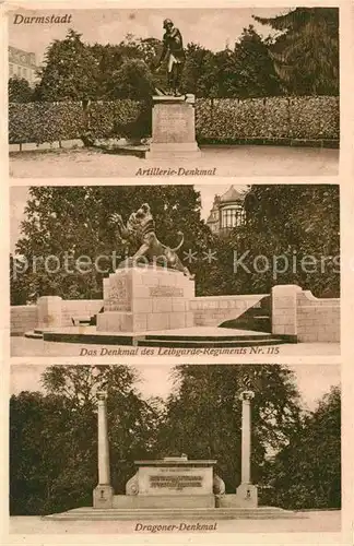 Darmstadt Artillerie Denkmal Dragoner Denkmal Kat. Darmstadt