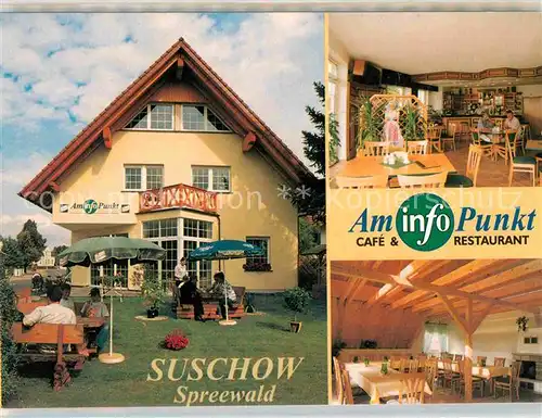 Suschow Cafe Restaurant Am Info Punkt Doppelkarte Kat. Vetschau Spreewald