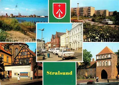 Stralsund Mecklenburg Vorpommern Hafen Leninplatz Friedr Wolf Str Kulturhist Museum Kniepertor Kat. Stralsund