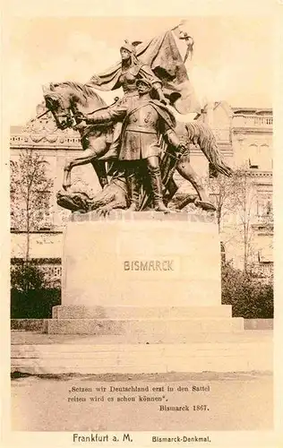 Frankfurt Main Bismarck Denkmal   Kat. Frankfurt am Main