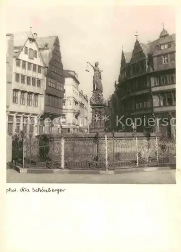 Frankfurt Main Ria Schoenberger Gerechtigkeitsbrunnen  Kat. Frankfurt am Main