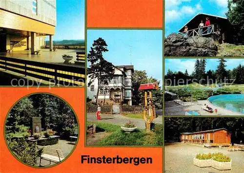 Finsterbergen FDGB Erholungsheim Wilhelm Pieck VdN Kurheim Theo Neubauer Thaelmann Gedenkstaette Blockhuette Felsenkanzel Waldschwimmbad Huellrod Baude Kat. Finsterbergen Thueringer Wald