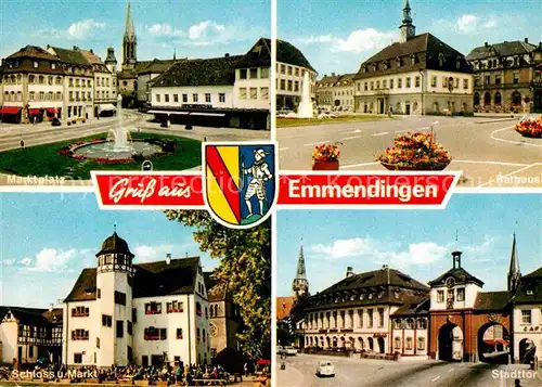 Emmendingen Marktplatz Rathaus Schloss Stadttor Kat. Emmendingen
