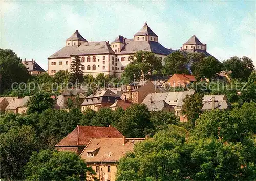 Augustusburg Schloss und Stadtblick Kat. Augustusburg