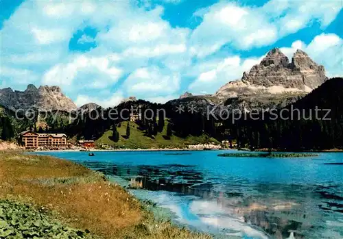 Lago di Misurina con le Tre Cime di Lavaredo Kat. Italien