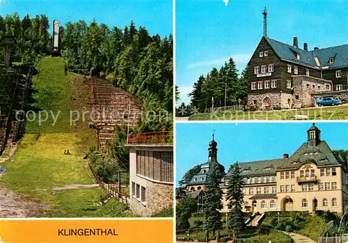 Klingenthal Vogtland Jugendherberge Klement Gottwald Rathaus Kat. Klingenthal Sachsen